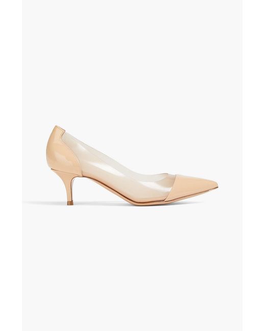 Gianvito Rossi White Plexi 55 Patent-leather And Pvc Pumps