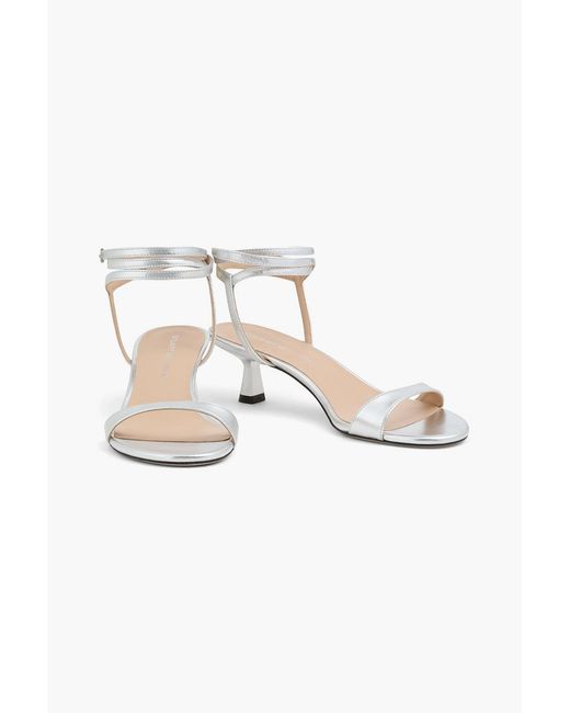 Stuart Weitzman White Leather Sandals