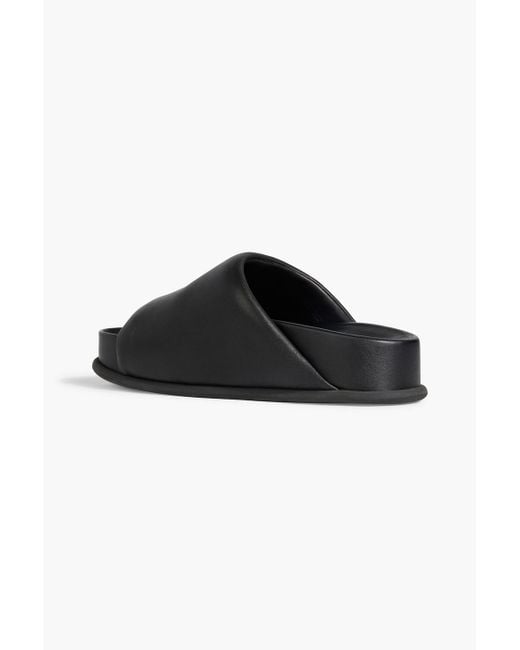3.1 Phillip Lim Black Freida Padded Leather Platform Slides