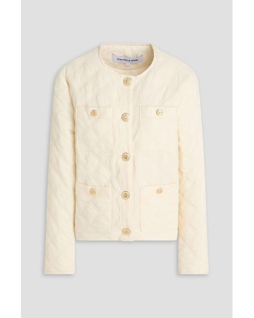 Veronica Beard Natural Shalia Quilted Shell Jacket
