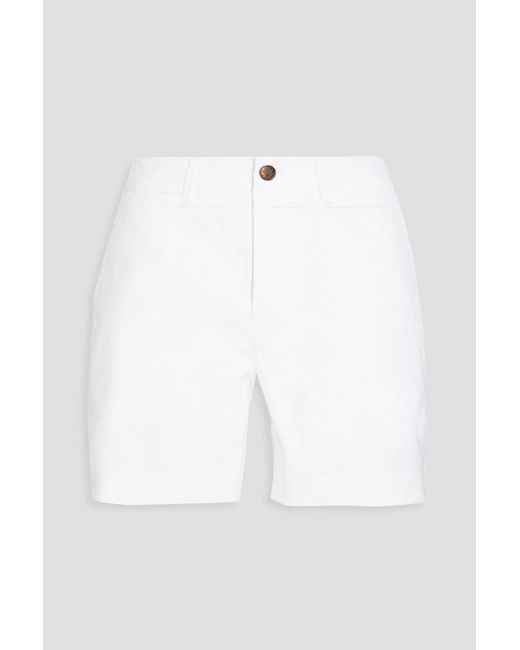 Rag & Bone White Linen-blend Shorts
