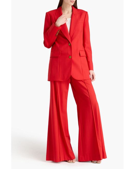 Zimmermann Red Wool-Blend Twill Blazer