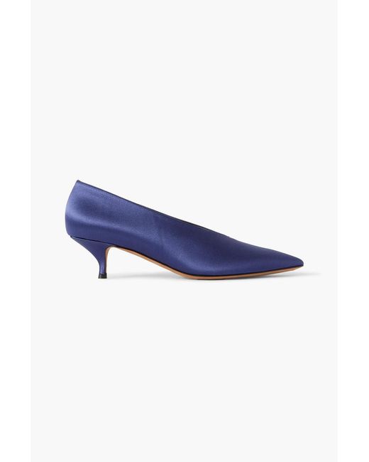 Emme Parsons Blue Veneto Satin Pumps