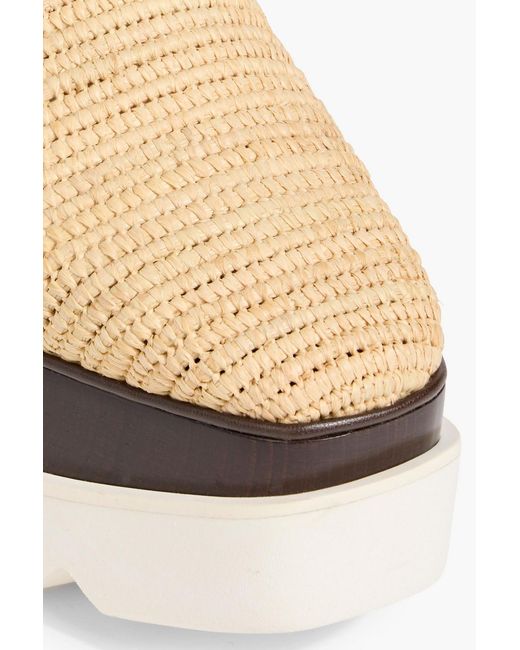 Stella McCartney Natural Elyse Raffia Platform Brogues