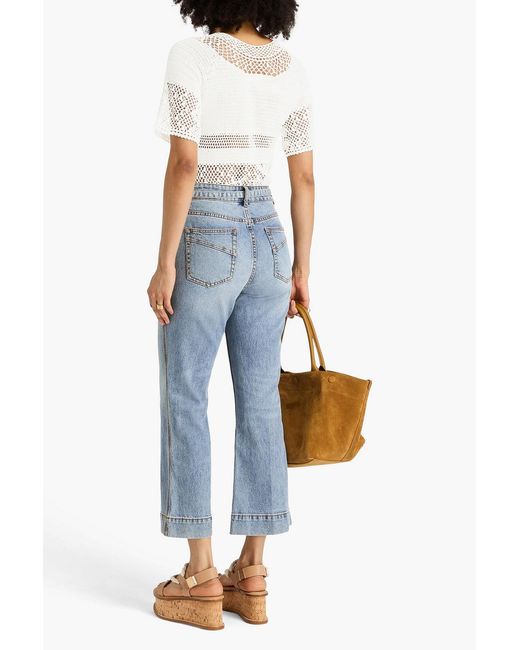 Zimmermann White Crochet-knit Cotton Top