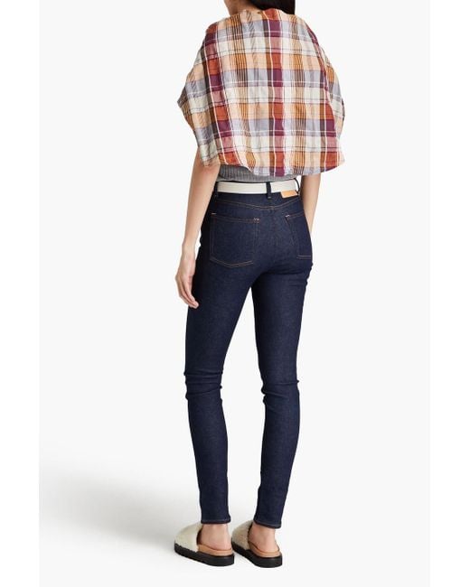 Acne Blue Mid-rise Skinny Jeans