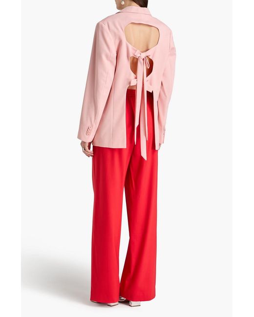 Simone Rocha Pink Cutout Twill Blazer