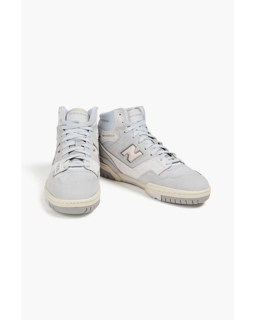 New Balance White 650 Suede And Shell High-top Sneakers for men