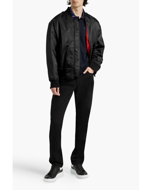 Versace Black Printed Shell Bomber Jacket for men