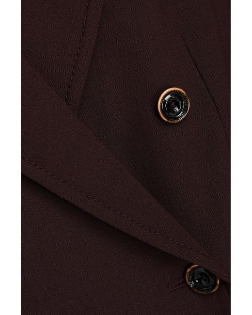 Zimmermann Brown Double-breasted Crepe Blazer