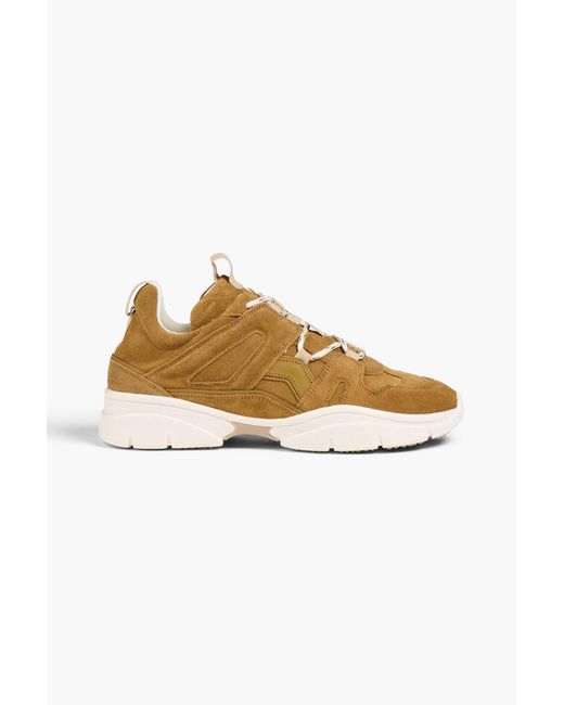 Isabel Marant Natural Kindsay Perforated Suede Sneakers