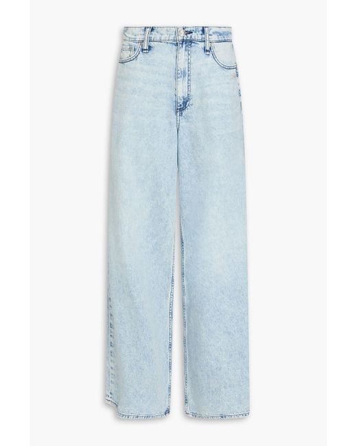 Rag & Bone Blue Sofie hoch sitzende jeans in acid-waschung mit weitem bein