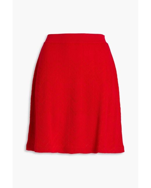 Missoni Red Wool-blend Mini Skirt