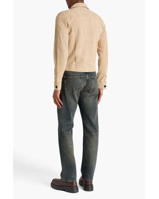 AMI Natural Suede Overshirt for men
