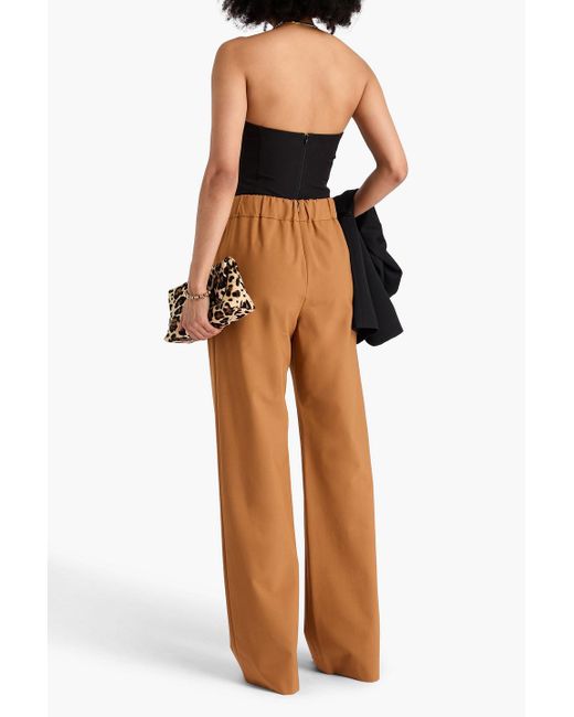 Dolce & Gabbana Brown Hose aus einer wollmischung mit geradem bein und verzierung