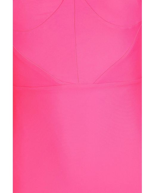 Alex Perry Pink Neon Stretch-jersey Mini Dress
