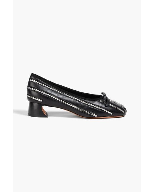 3.1 Phillip Lim Black Id Soft Crystal-Embellished Leather Pumps