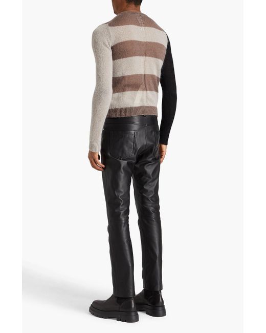 Rick Owens Brown Jacquard-knit Sweater for men