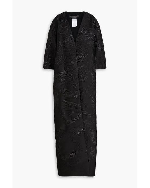 Marina Rinaldi Black Cloqué Coat