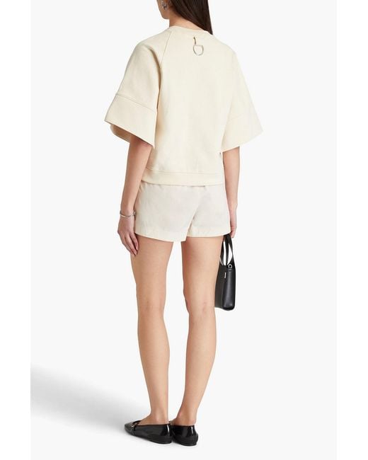 Tibi Natural French Cotton-terry Sweatshirt