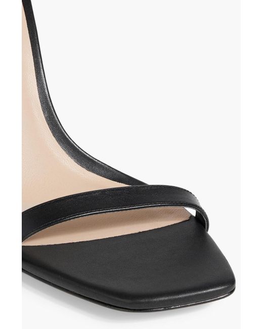 Stuart Weitzman White Amelina 95 Leather Sandals