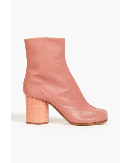 Maison Margiela Pink Leather Ankle Boots
