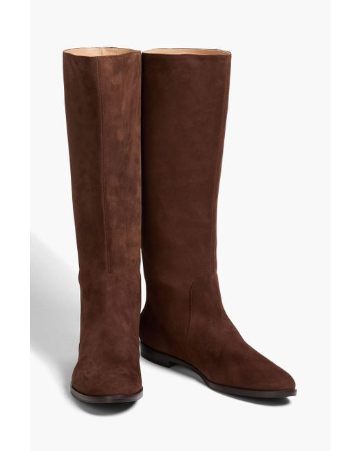 Sergio Rossi Brown Nubuck Boots