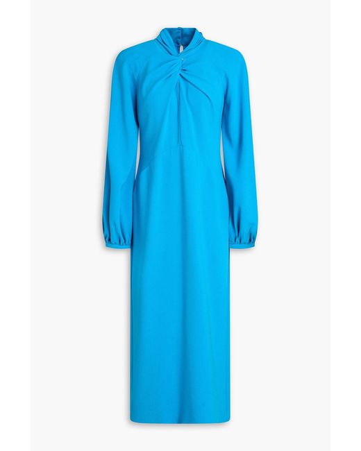 Roksanda Blue Rima Twisted Crepe Midi Dress