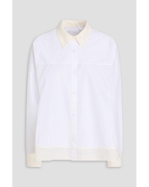 3.1 Phillip Lim White Cotton And Silk-Blend Poplin Shirt