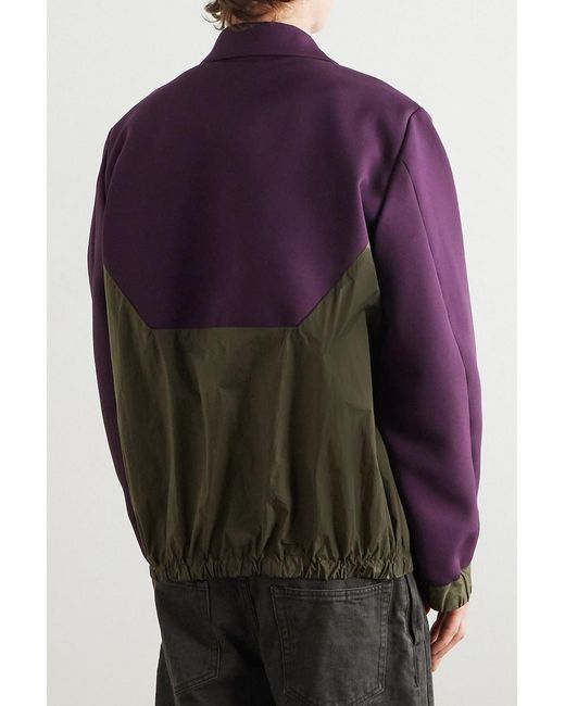Sacai Purple Two-Tone Jersey And Shell Track Jacket for men