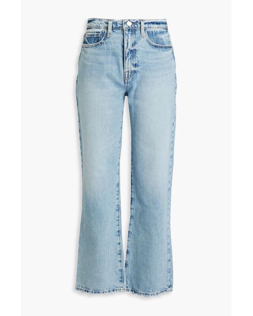 FRAME Blue Le Jane High-rise Straight-leg Jeans