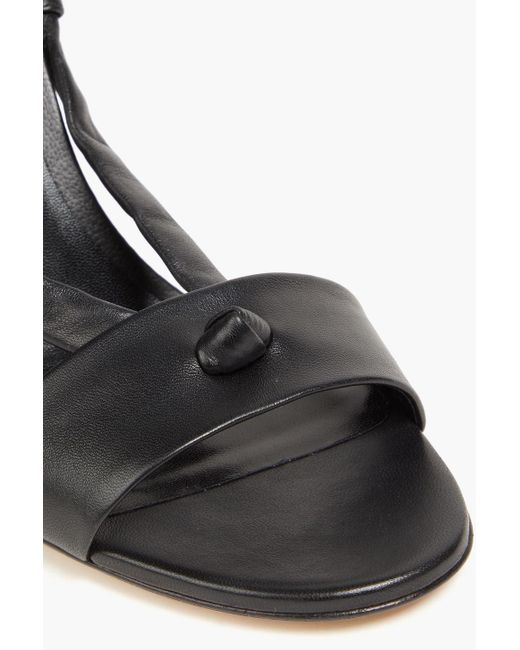 Emporio Armani Black Leather Sandals
