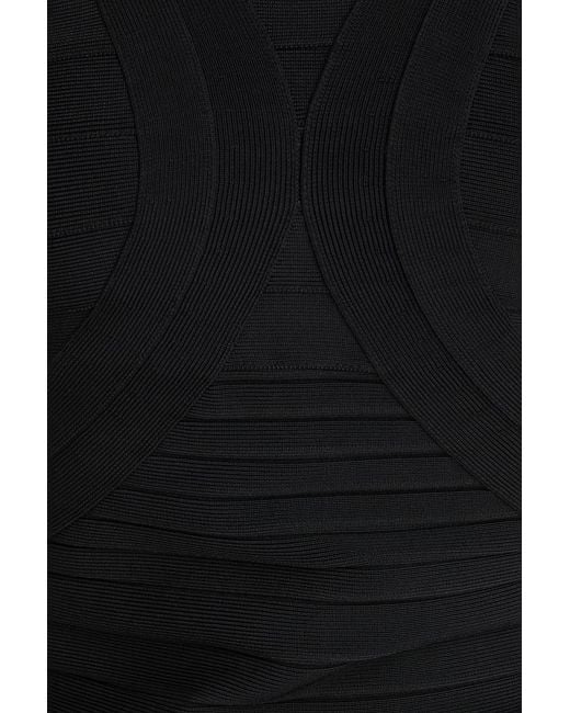 Hervé Léger Black Elise Bandage Mini Dress