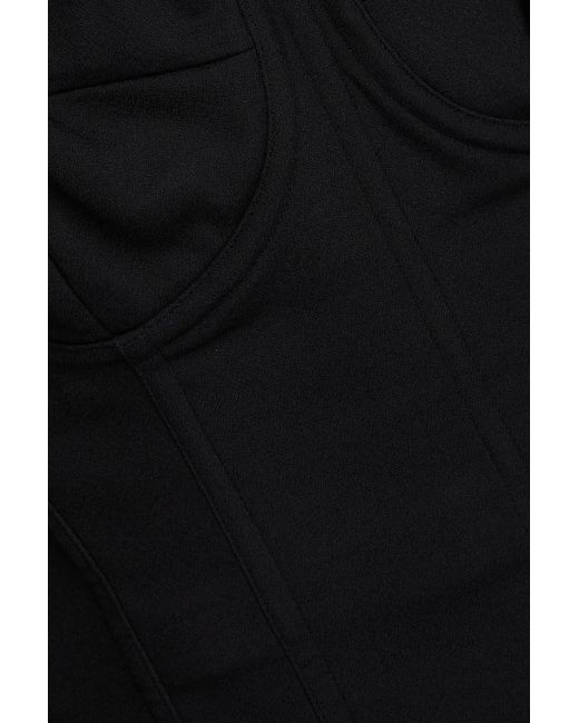 Dolce & Gabbana Black Cutout Crepe Mini Dress