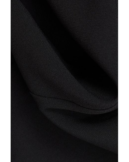 Rag & Bone Black Harriet Belted Crepe Midi Dress