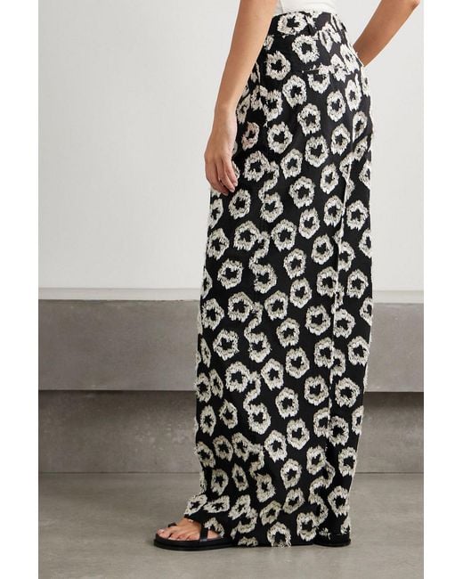 Ulla Johnson White Cai Pleated Fil Coupé Faille Wide-leg Pants