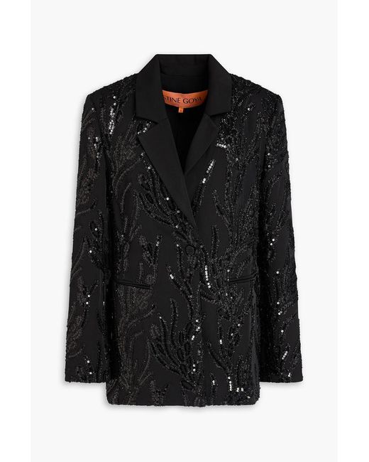 Stine Goya Black Sequined Twill Blazer