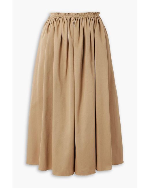 Gabriela Hearst Natural Chiara Cotton-Twill Midi Skirt