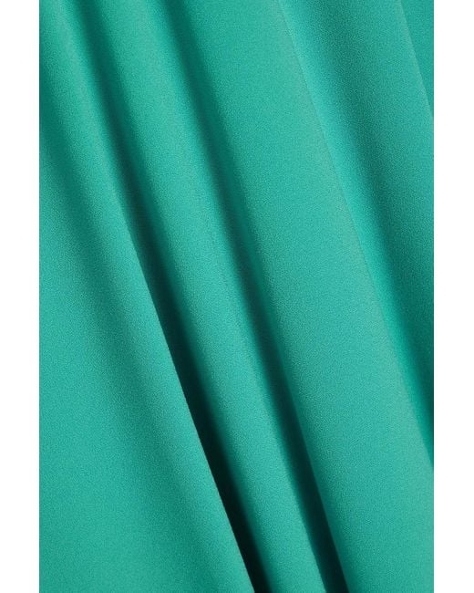 Roksanda Green Cold-shoulder Draped Crepe Midi Dress