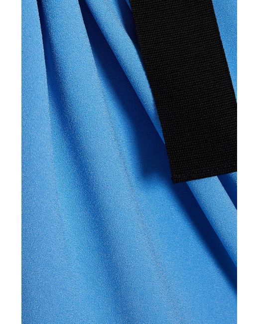Roksanda Blue Venturi Bow-detailed Crepe Midi Dress