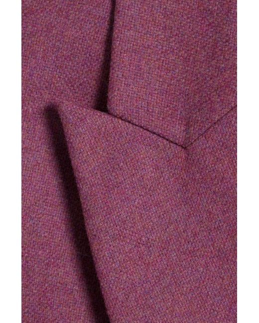 Veronica Beard Purple Sevyn Dickey Double-Breasted Wool-Blend Blazer