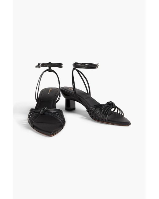 3.1 Phillip Lim Black Knotted Leather Sandals
