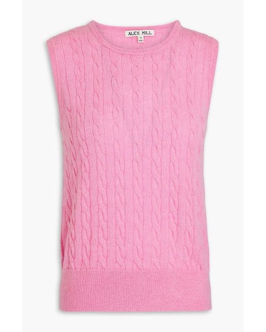 Alex Mill Pink Cable-knit Vest