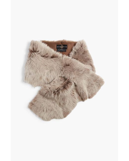 Dom Goor Natural Shearling Scarf