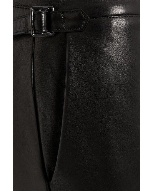Tom Ford Black Leather Flared Pants