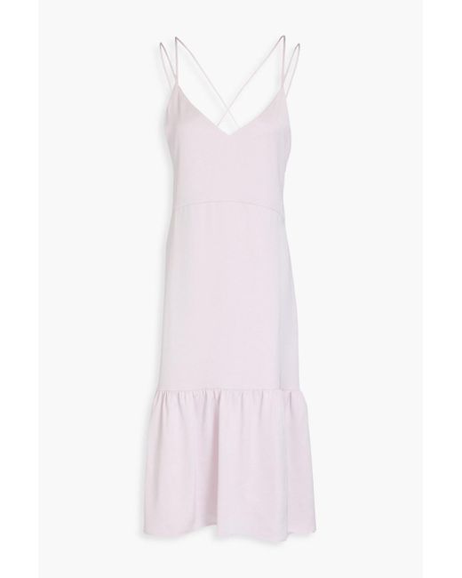 Claudie Pierlot Pink Satin Midi Dress