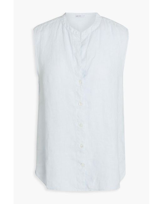 James Perse White Linen Shirt