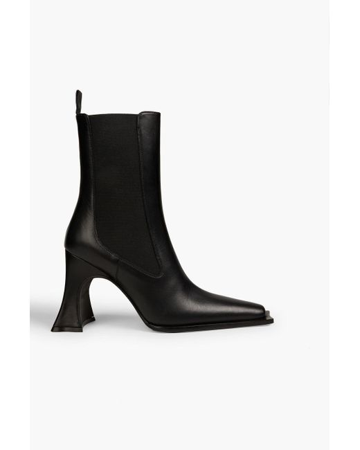 Acne Black Leather Ankle Boots