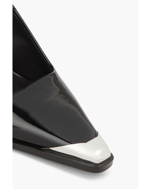 Stine Goya Black Eiffel Patent-leather Slingback Pumps