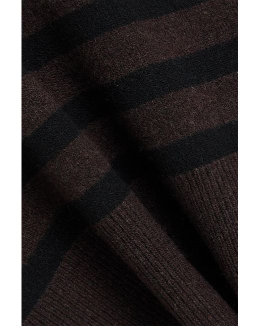Rag & Bone Black Striped Wool-Blend Sweater